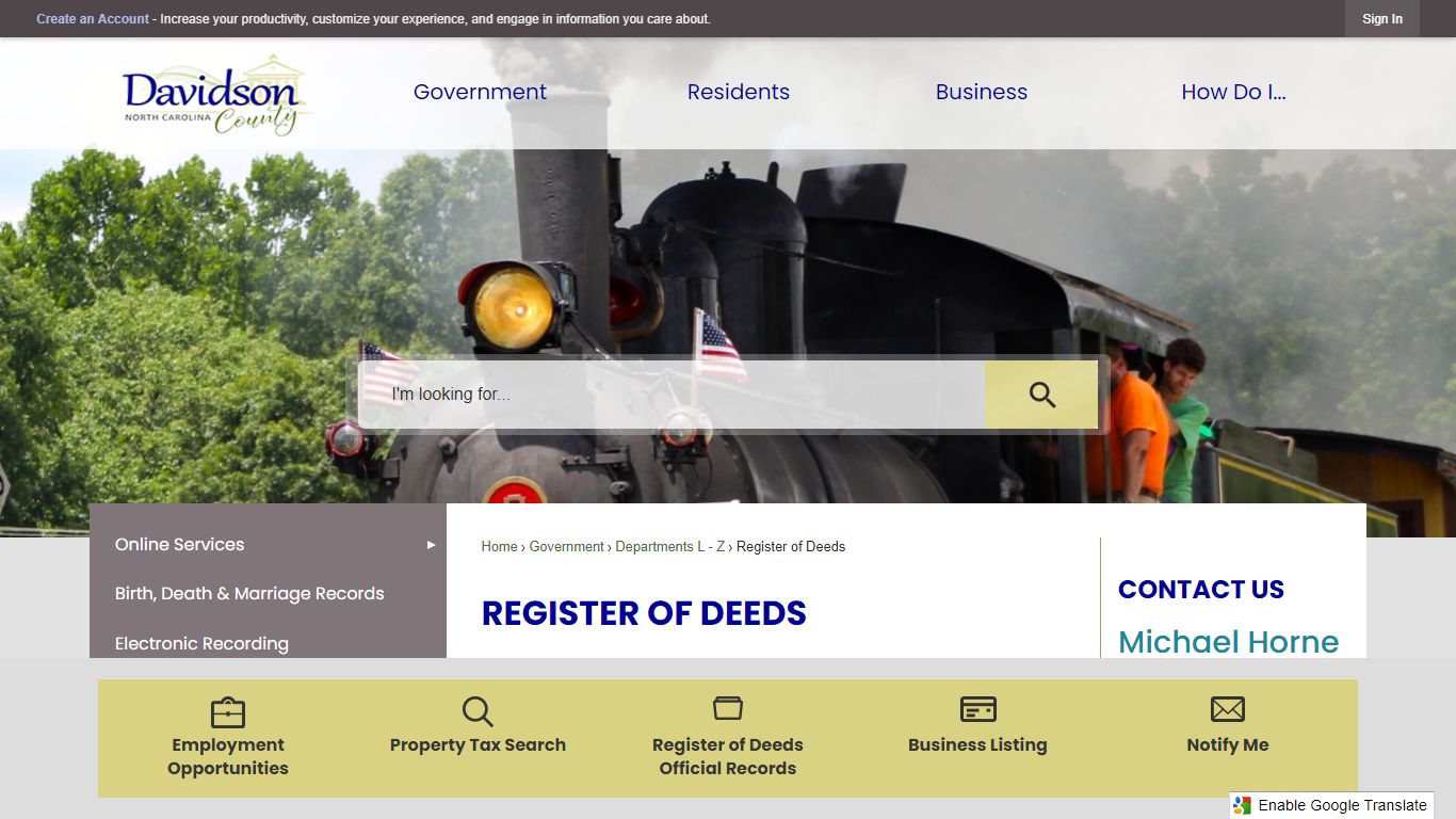 Register of Deeds | Davidson County, NC